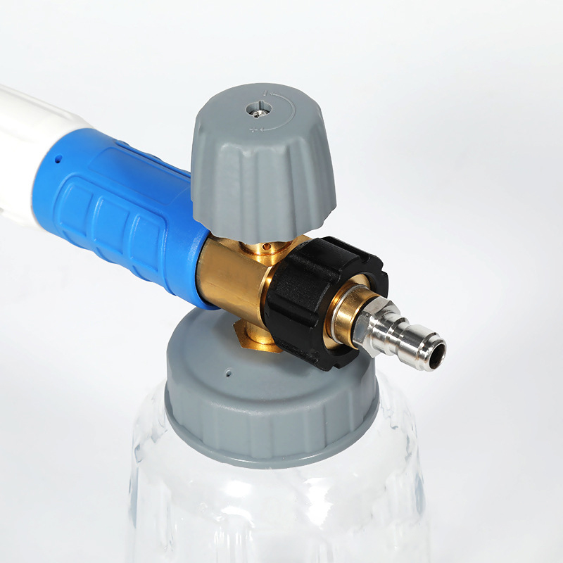 Kommercielt højt tryk gennemsigtig bilvask pa gryde stor mund skum gryde