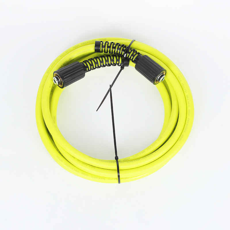 Husholdning med højtryksrengøringsmaskine slidbestandigt flettet vandudløbsslange